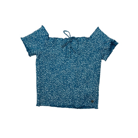 Roxy Blue Top with White Pattern - Picture 1 of 5